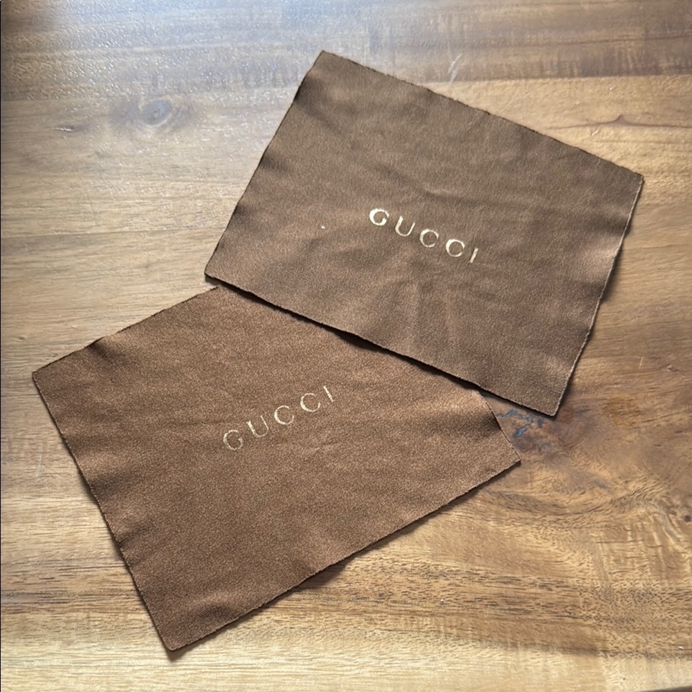 Gucci Chocolate Brown Fabric Polish Covers